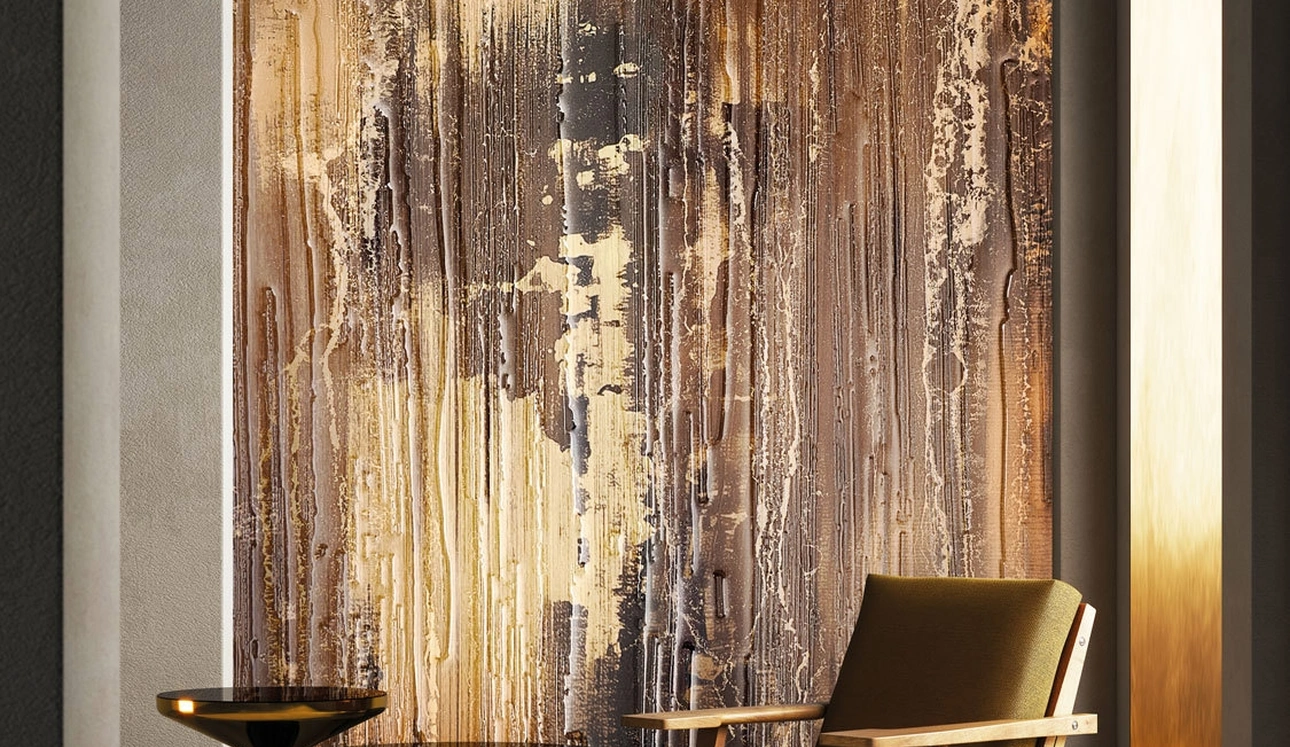 Carta da parati Dance Of Golden Shadows di London Art