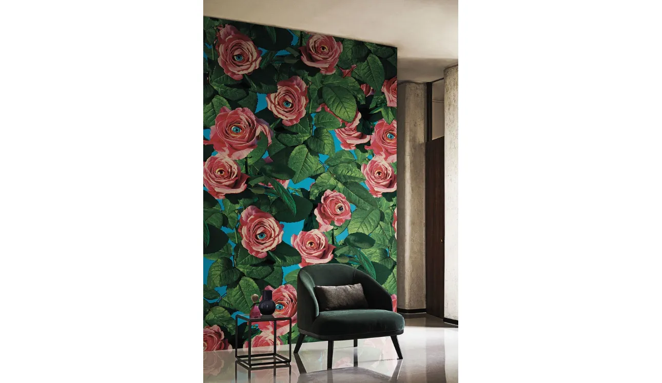 Carta da parati Eyes & Roses di London Art