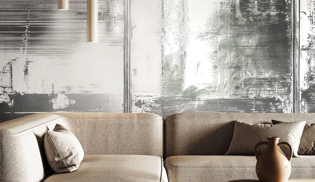 Carta da parati Metal Haze di London Art