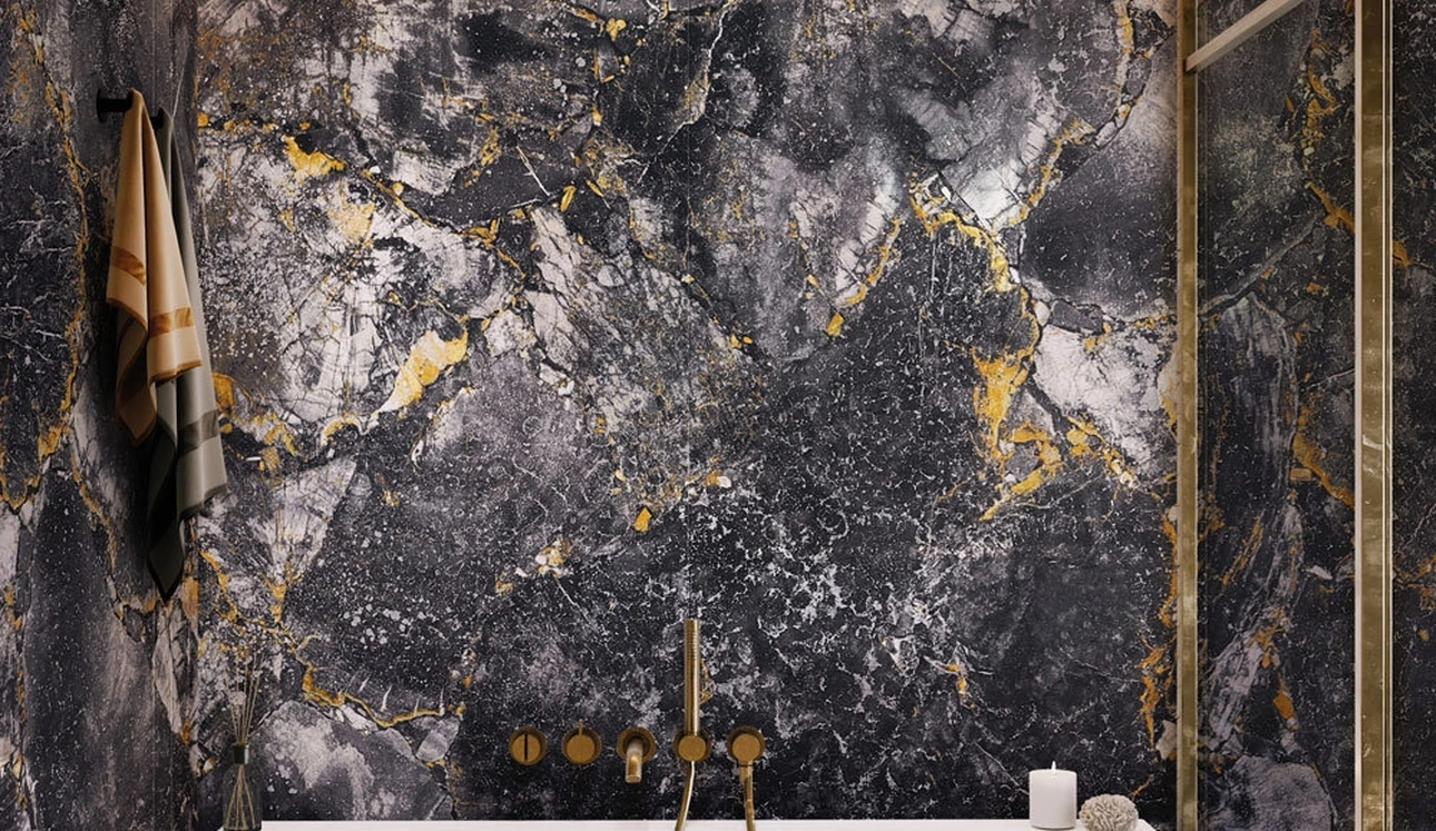 Carta da parati Volcanic Gold di London Art