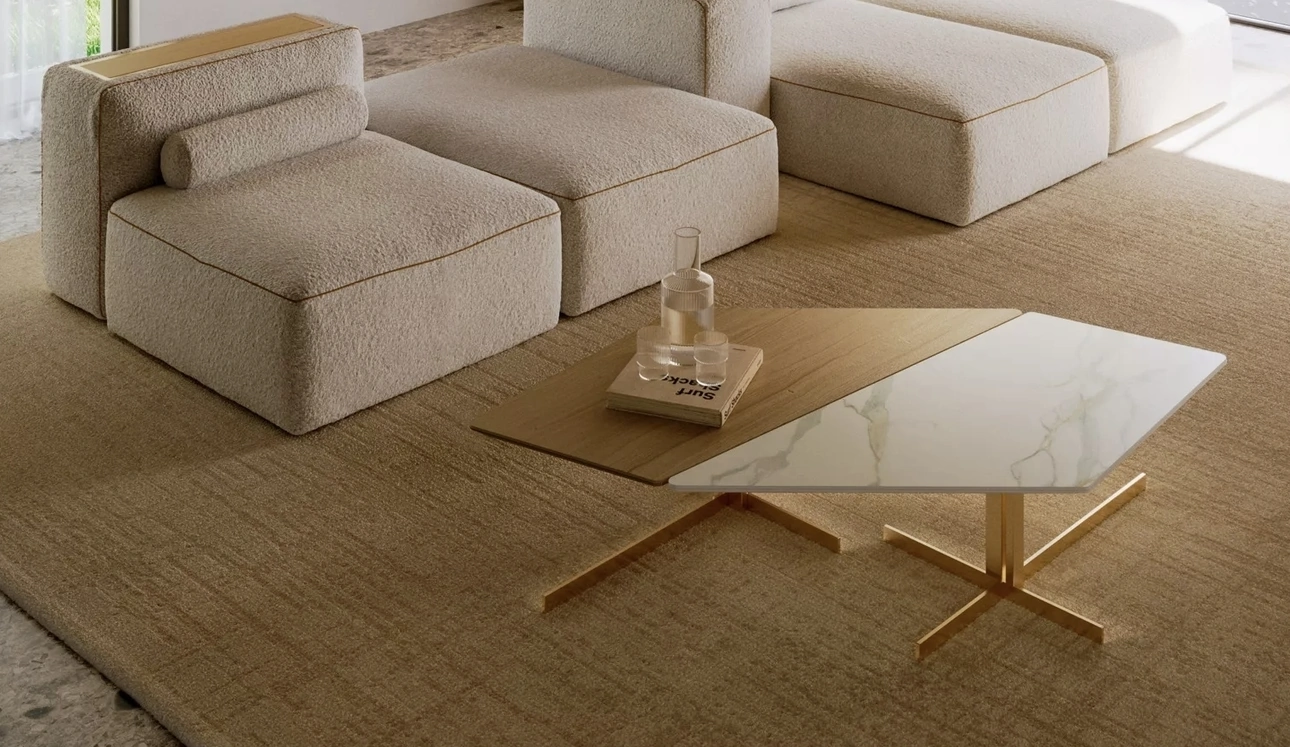 Tavolino Bento in legno e SuperMarmo di Bontempi