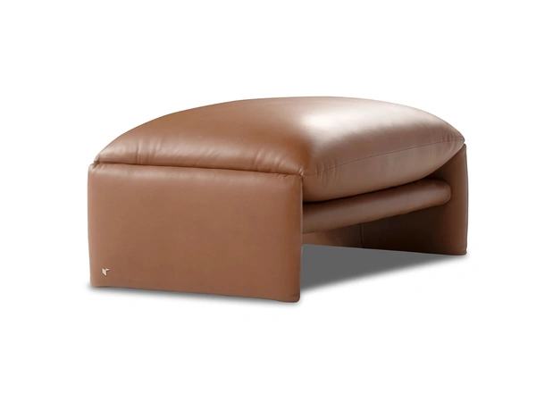 Pouf in pelle Choco Magic di Calia