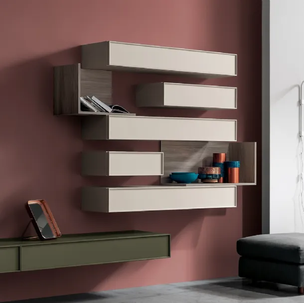Mensole di design Modulo Fold in laccato opaco di SantaLucia