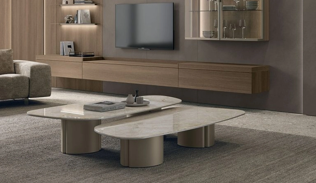 Tavolino Nemo con top in gres di Tomasella