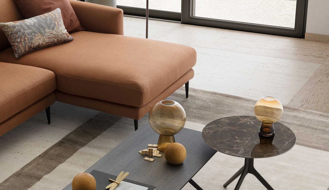 Tavolino Silky rettangolare in rovere grigio di Le Comfort