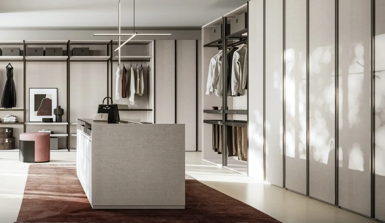 Cabina Armadio con telaio in alluminio finitura laccato opaco Luxury di SantaLucia