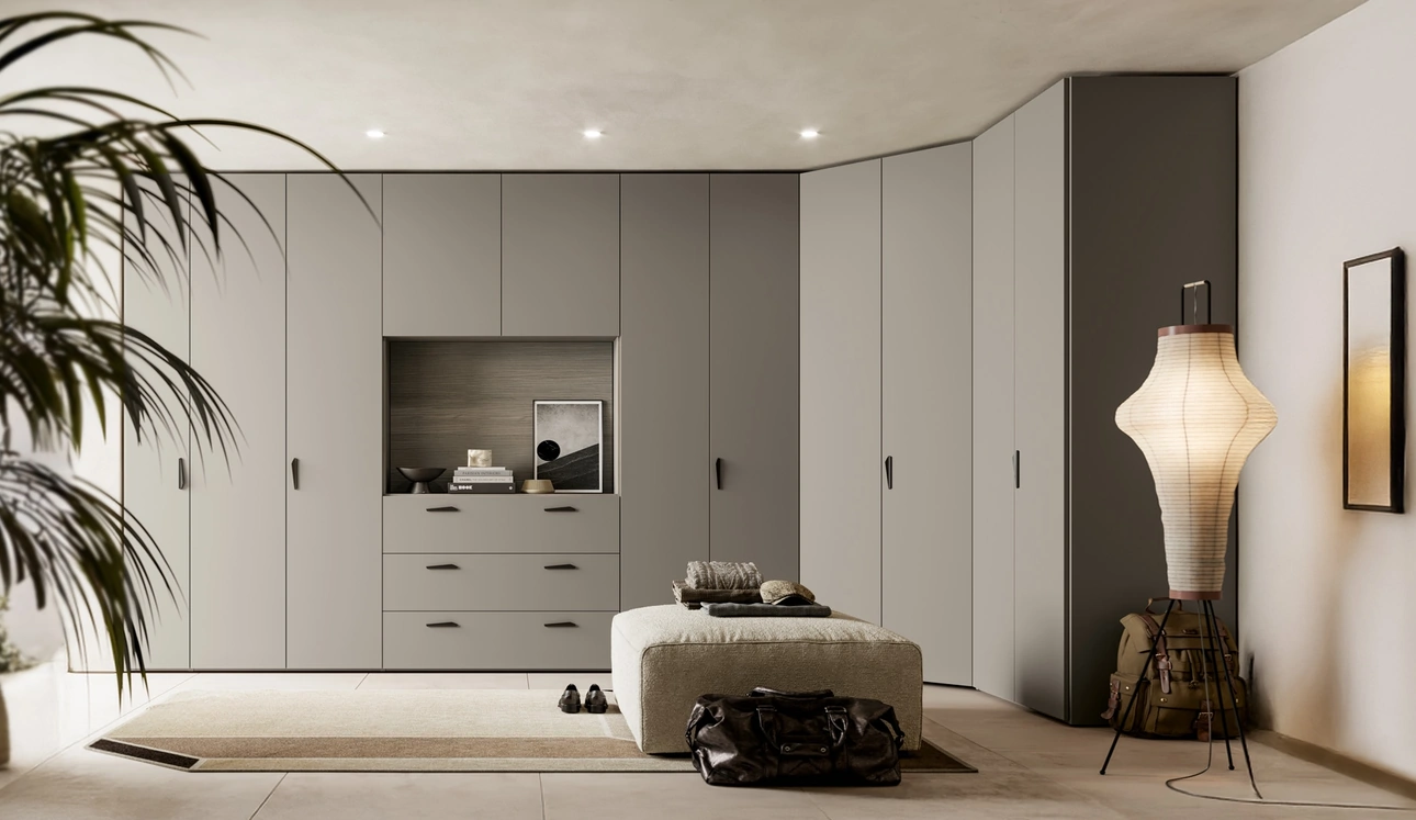 Armadio angolare Liscia Pratico Battente 03 di SantaLucia