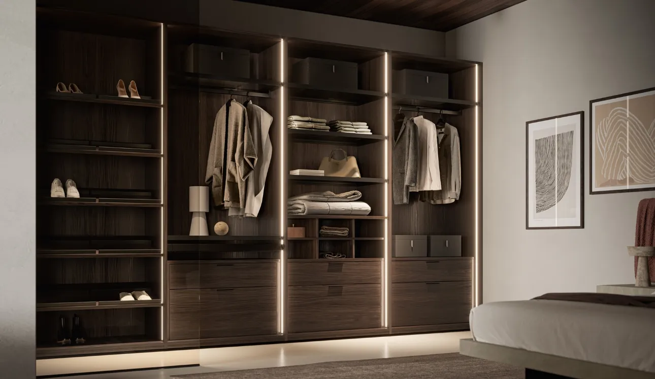 Cabina Armadio Naked effetto legno di SantaLucia