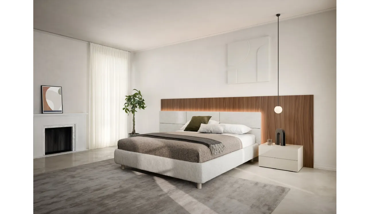 Comodino in laccato lucido Easy System di Novamobili