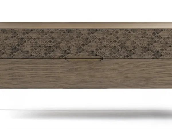 Comò Icon's 101 Damasco in legno con stampa decorativa di Devina Nais