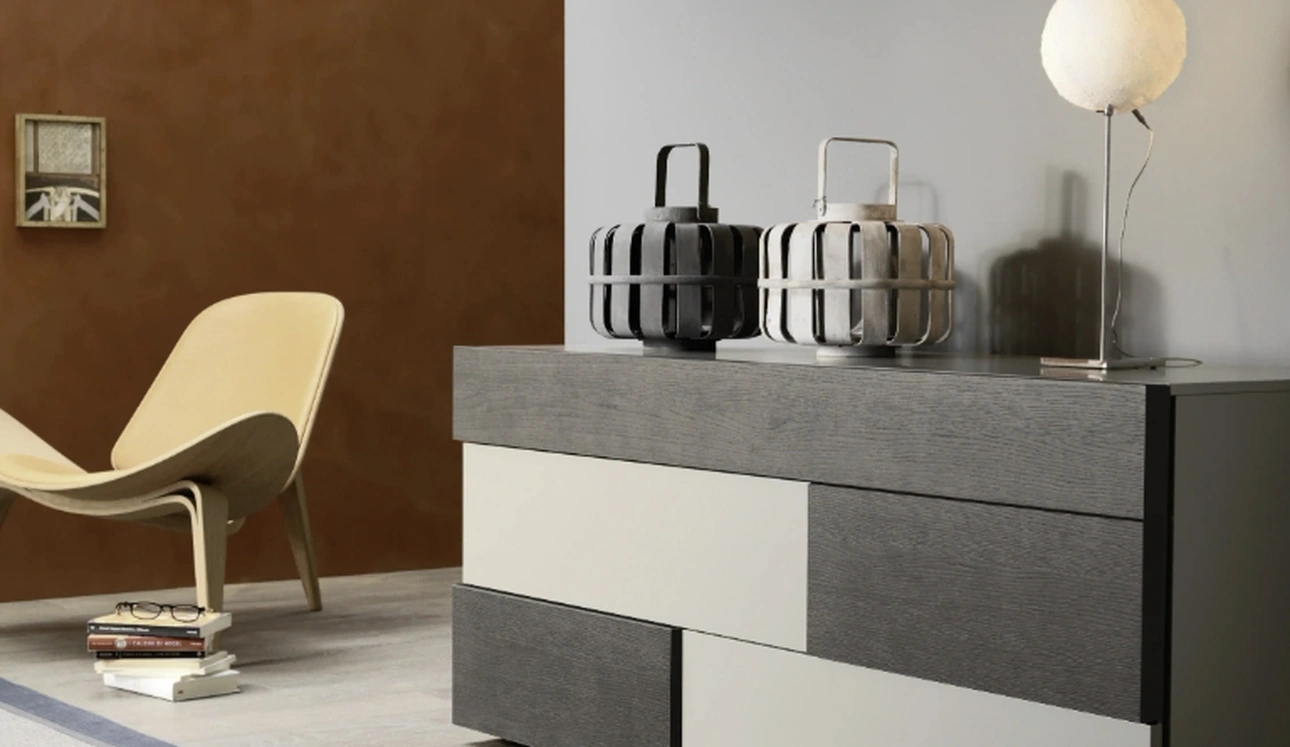 Comò Insieme in laccato e legno di Sangiacomo