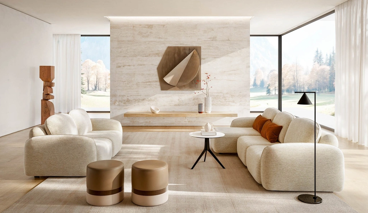 Divano lineare con sedute allungabili Susa di Le Comfort