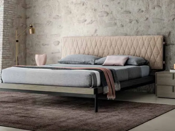 Letto con testiera imbottita Adam di SantaLucia