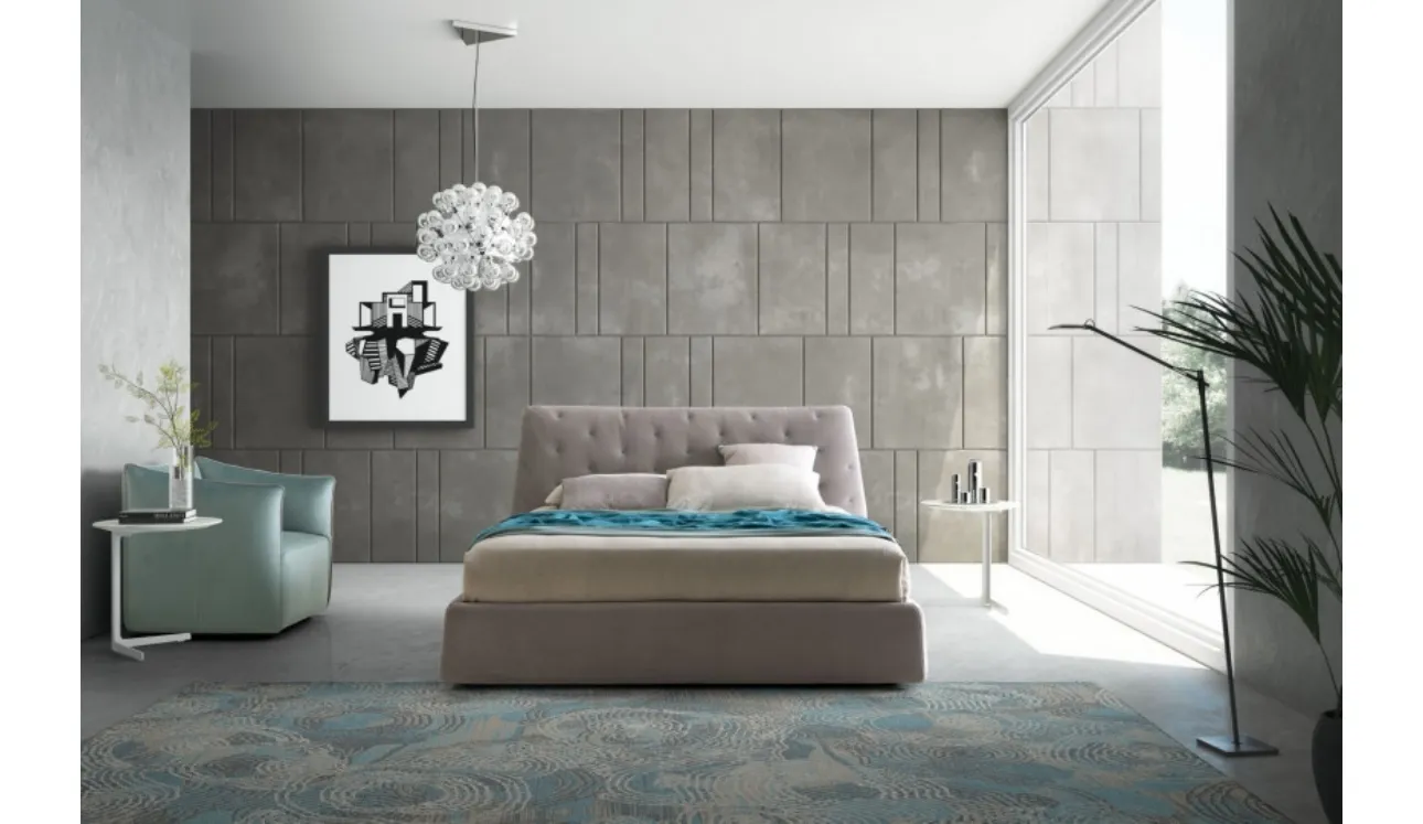 Letto matrimoniale con testiera Atrium di Le Comfort