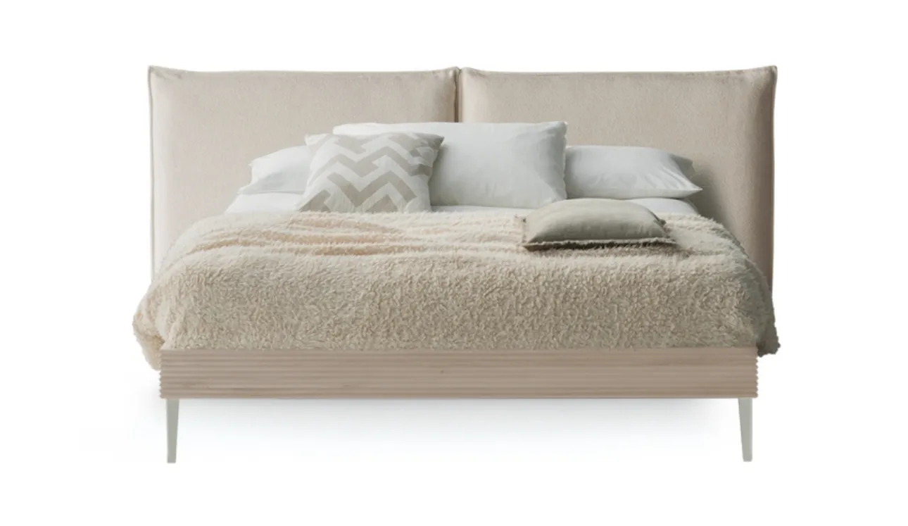 Letto Chloè con testiera imbottita di Devina Nais
