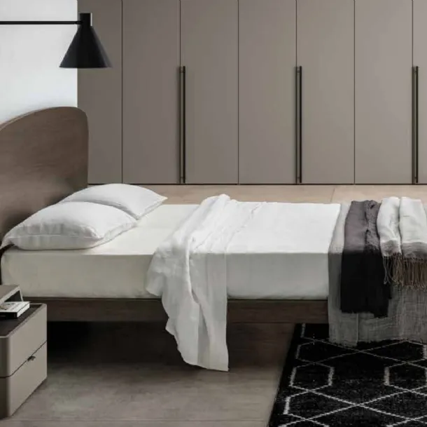 Letto in melaminico con testiera Duran di SantaLucia