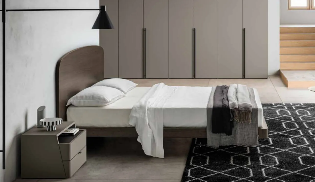 Letto in melaminico con testiera Duran di SantaLucia