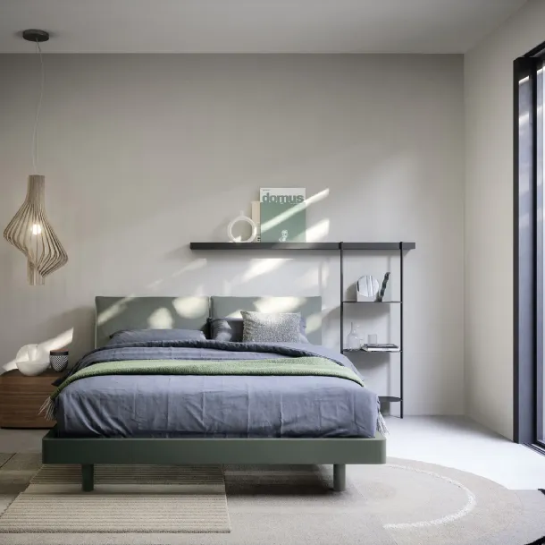 Letto con testiera in tessuto Nido di Novamobili