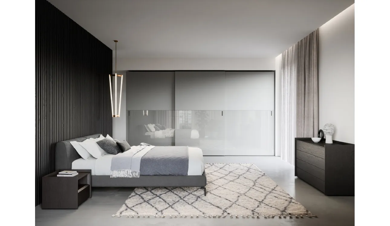 Letto in tessuto imbottito Margot di Novamobili