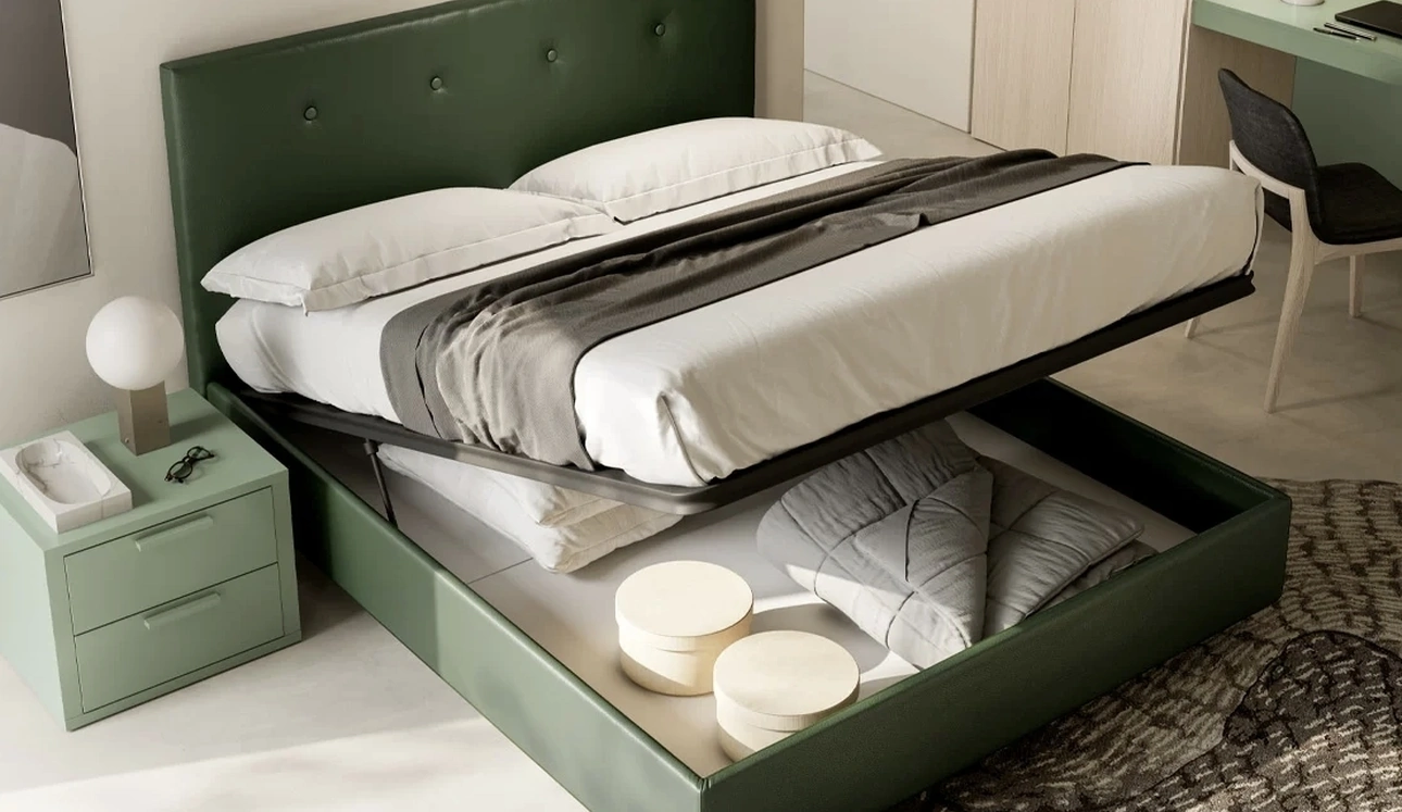 Letto matrimoniale Eros con contenitore di SantaLucia