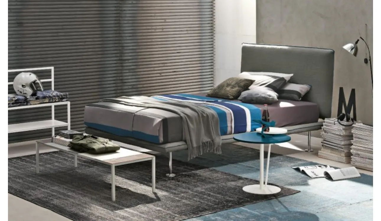 Letto singolo in tessuto Bravo di Tomasella
