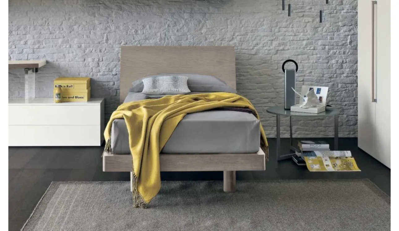 Letto singolo con testiera Clio di Tomasella