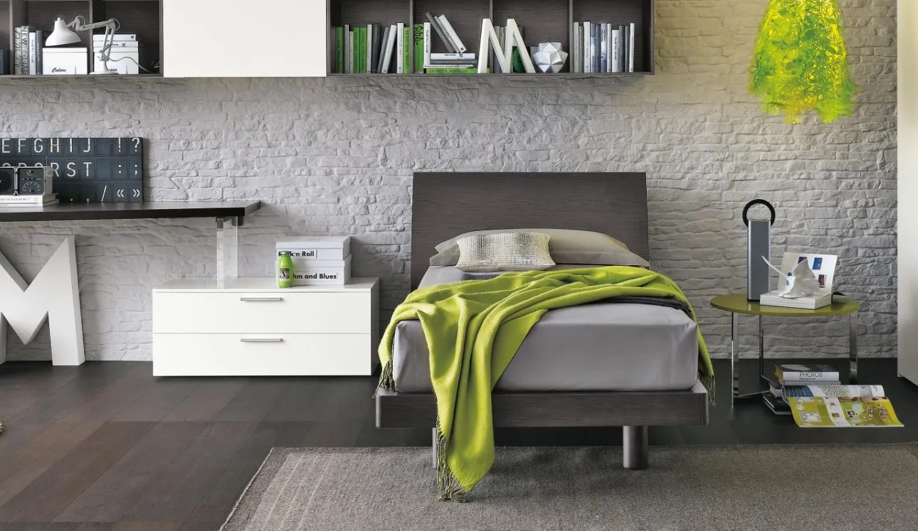 Letto singolo con testiera Clio di Tomasella