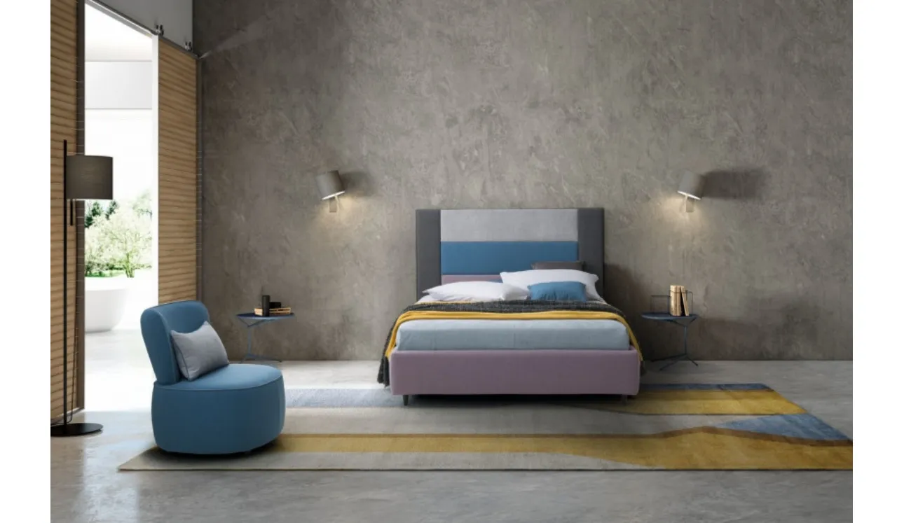Letto singolo con testiera modulare Ground di Le Comfort