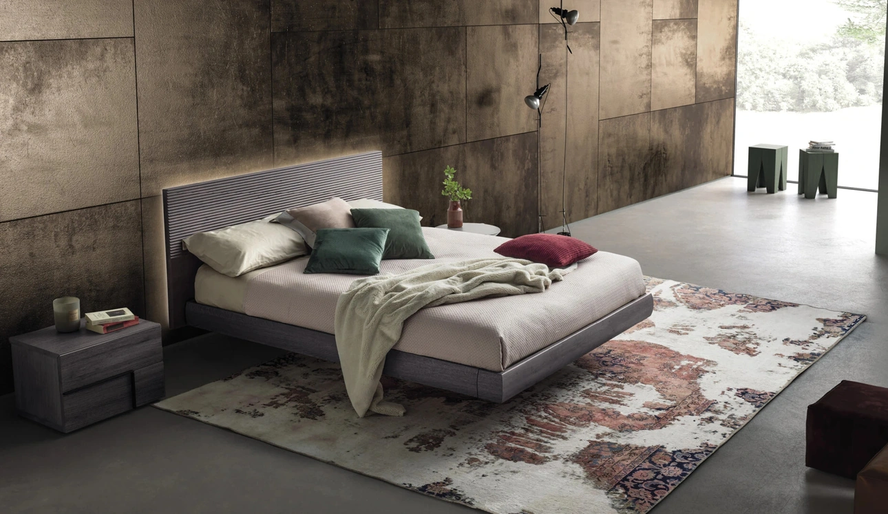 Letto Zen con testiera effetto sospesa di Devina Nais