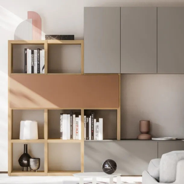 Libreria in laccato opaco GS213 di SantaLucia