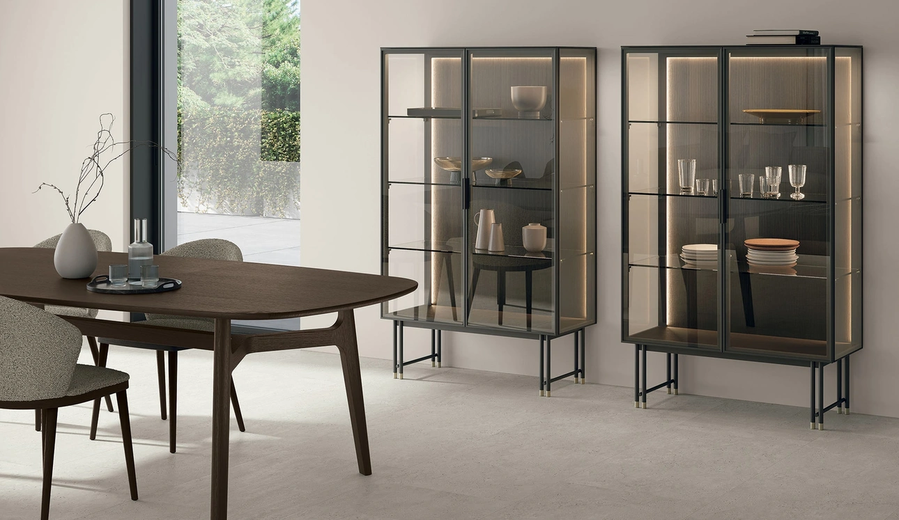 Madia Joyce con ante in vetro di Tomasella