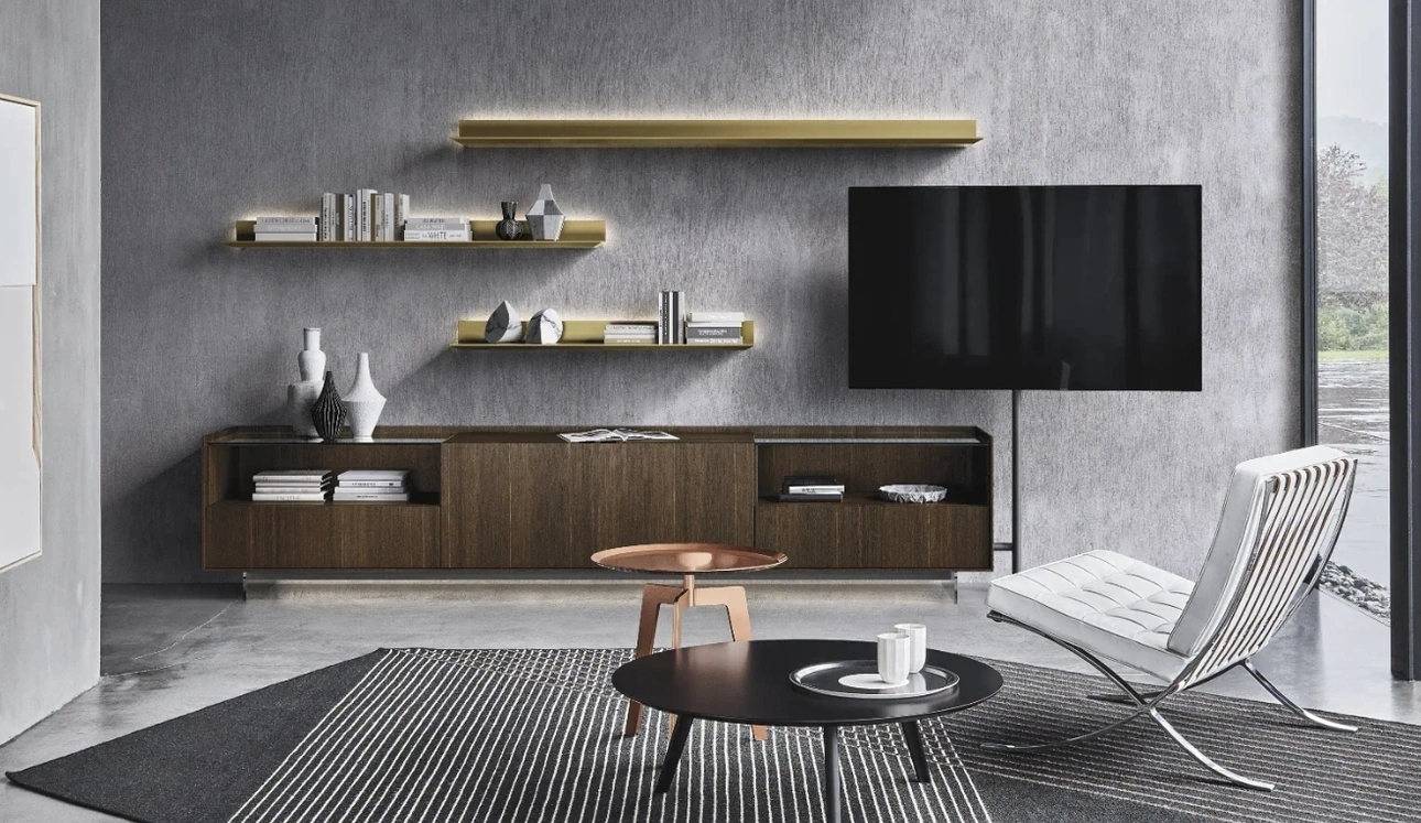 Parete Attrezzata Cabaret Glass 03 di Sangiacomo