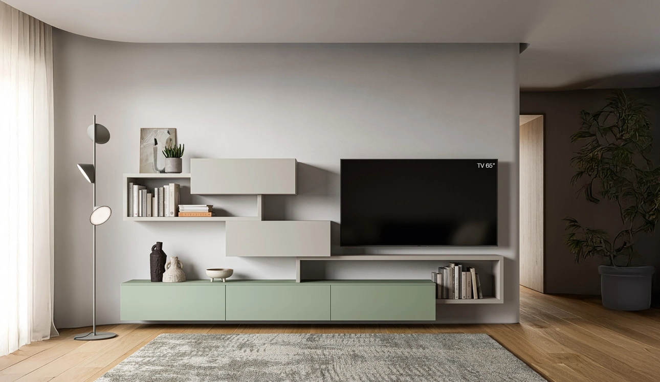 Parete Attrezzata Pratico PTG401 di SantaLucia