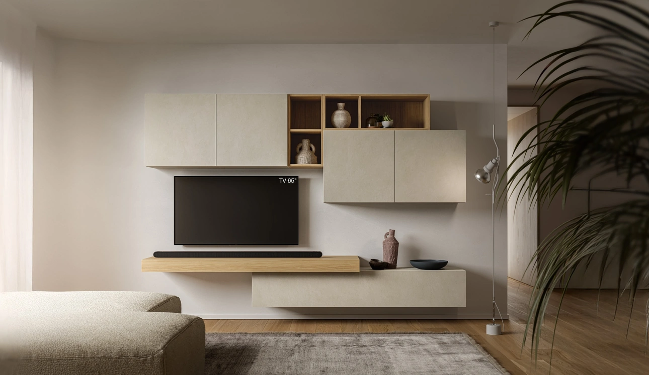 Parete Attrezzata Pratico PTG418 di SantaLucia