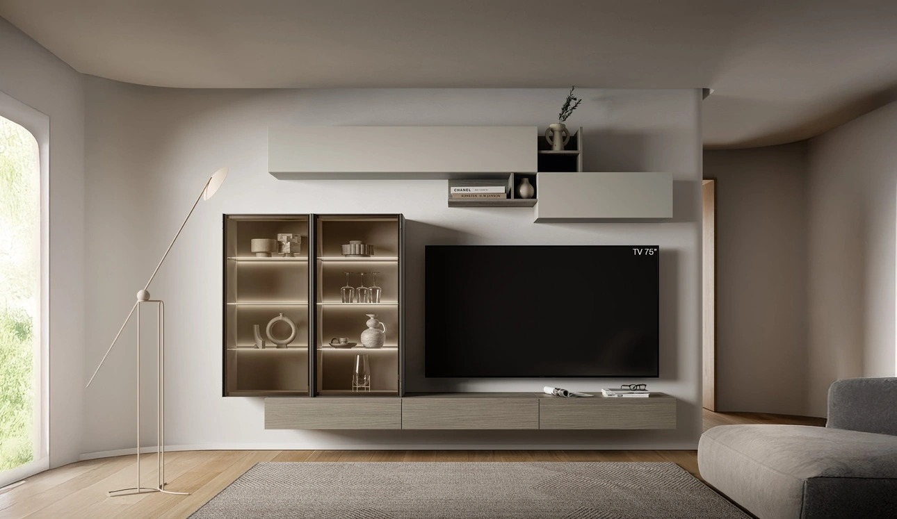 Parete Attrezzata Pratico PTG441 di SantaLucia