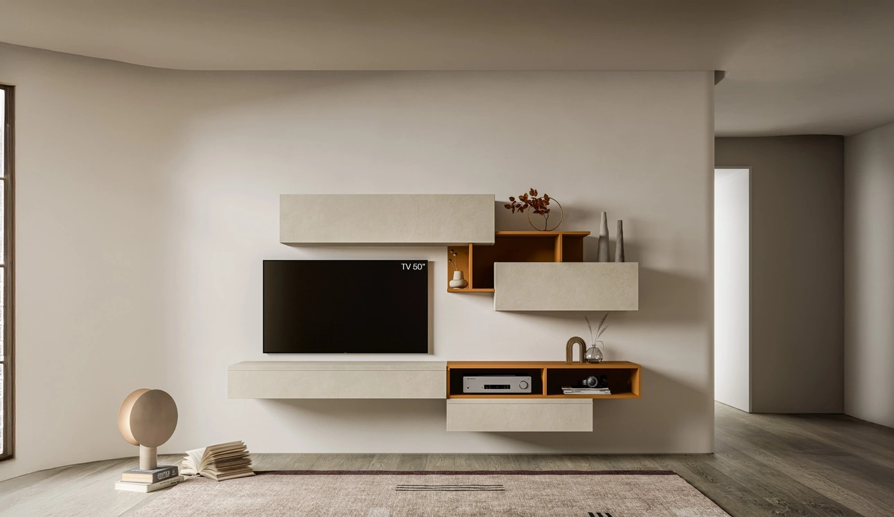 Parete Attrezzata Pratico PTG447 di SantaLucia