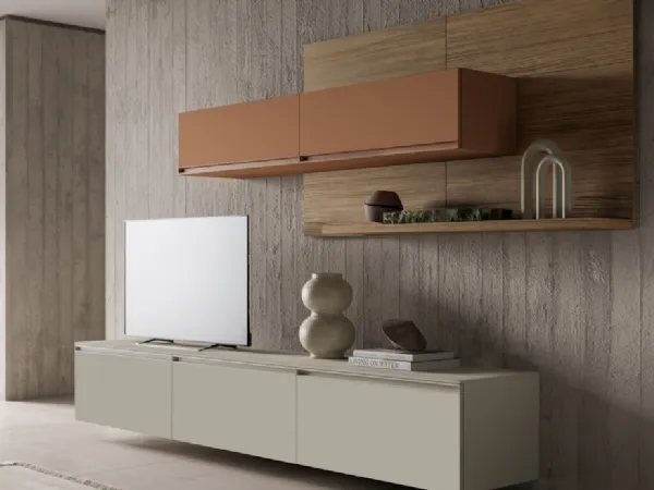 Parete Attrezzata in laccato opaco GS202 di SantaLucia