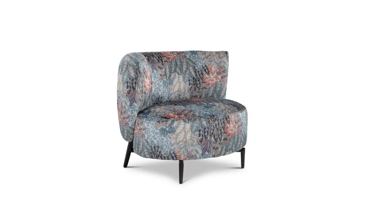 Poltroncina in tessuto Drusilla di Calia