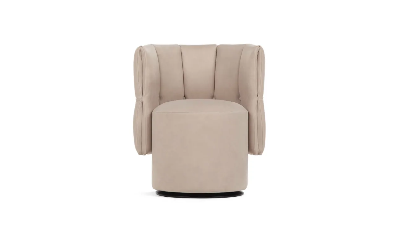 Poltroncina di design in pelle Madame G di Calia