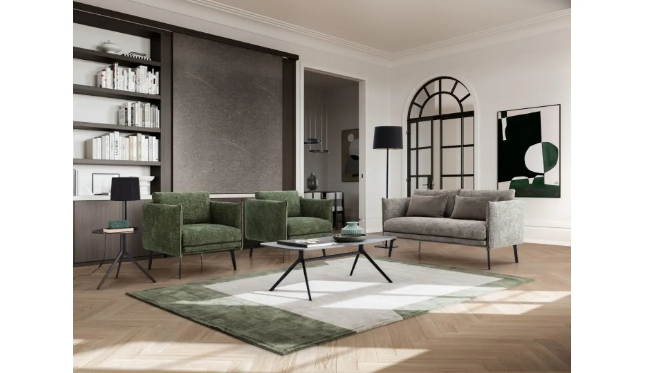 Poltroncina in tessuto imbottito Boon di Le Comfort
