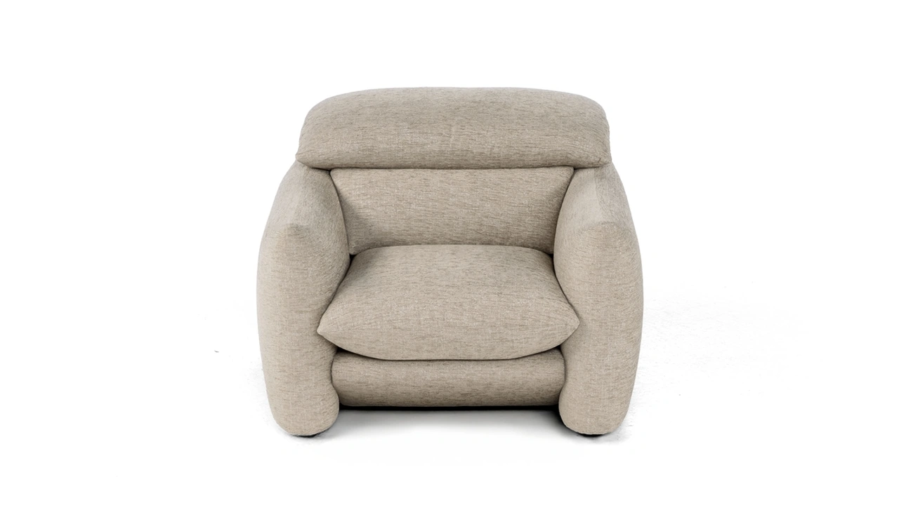 Poltrona in tessuto imbottito Choco Magic di Calia