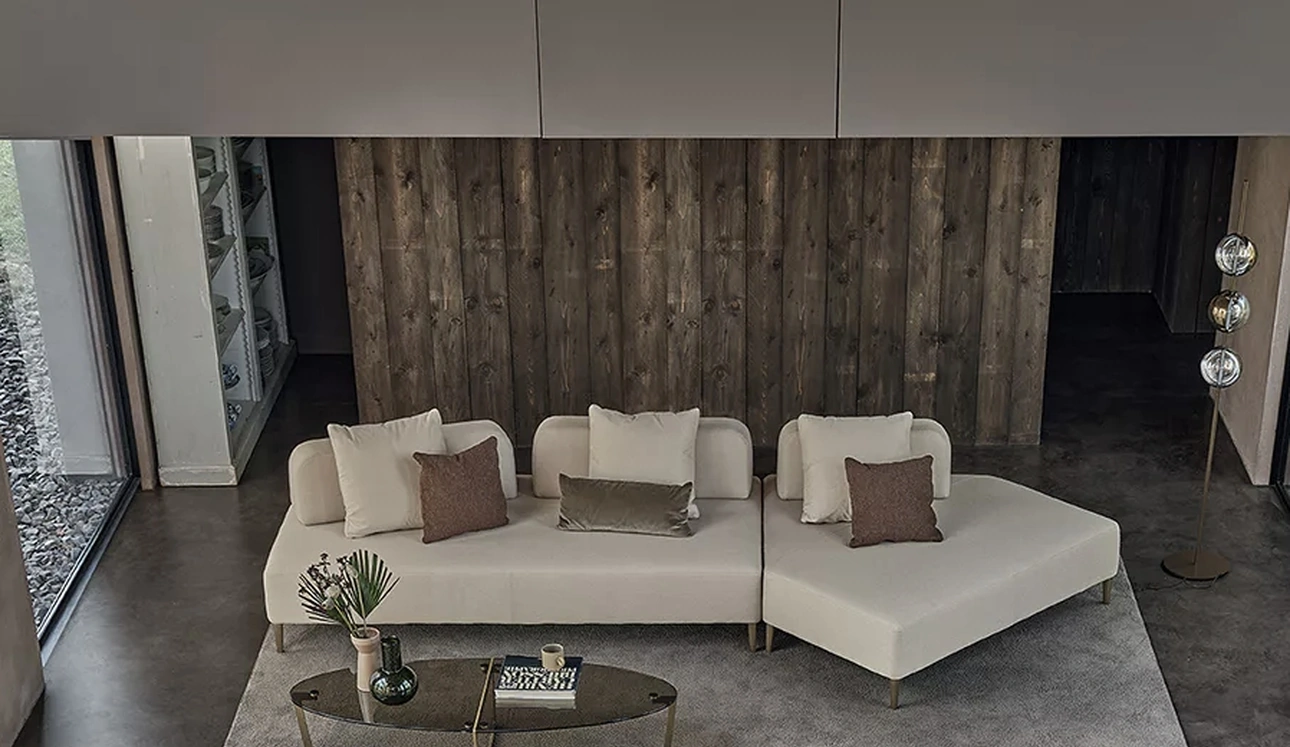 Divano con penisola Denver di Bontempi