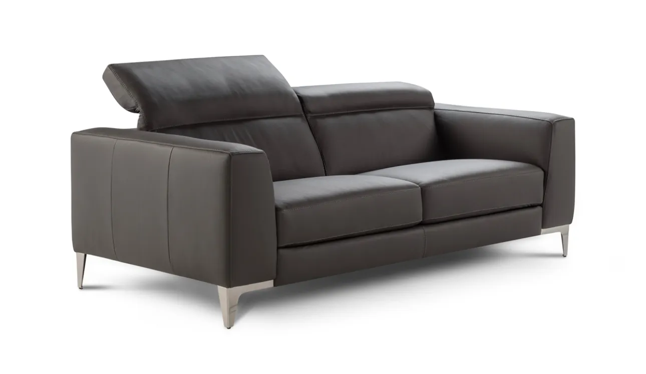 Divano relax lineare in pelle Raoul di Calia