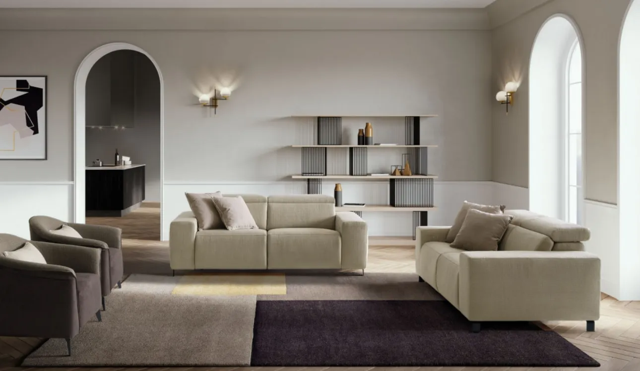 Divano lineare con movimento relax Sebastian di Le Comfort