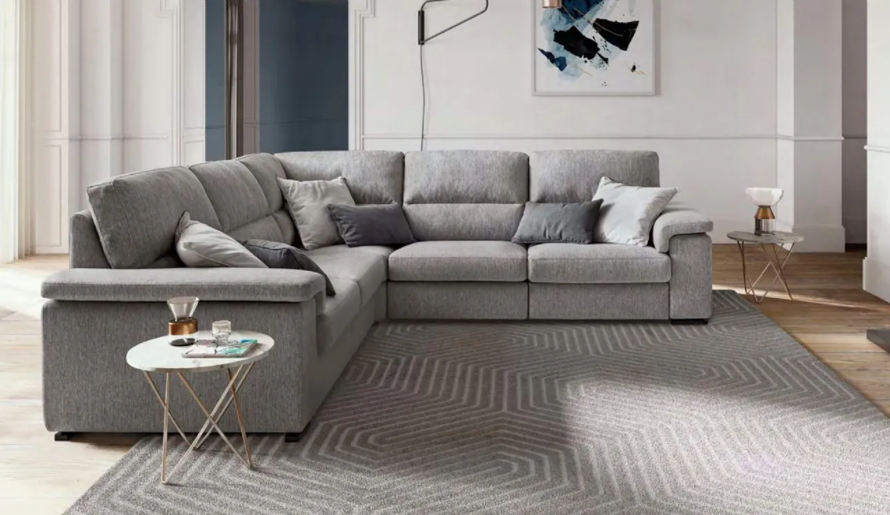 Divano angolare in tessuto con movimento relax Jaro di Le Comfort