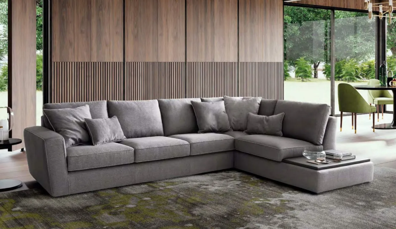 Divano moderno angolare in tessuto Magyster di Le Comfort