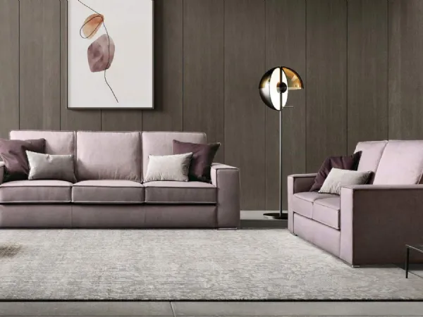 Divano moderno lineare in tessuto Simba di Le Comfort