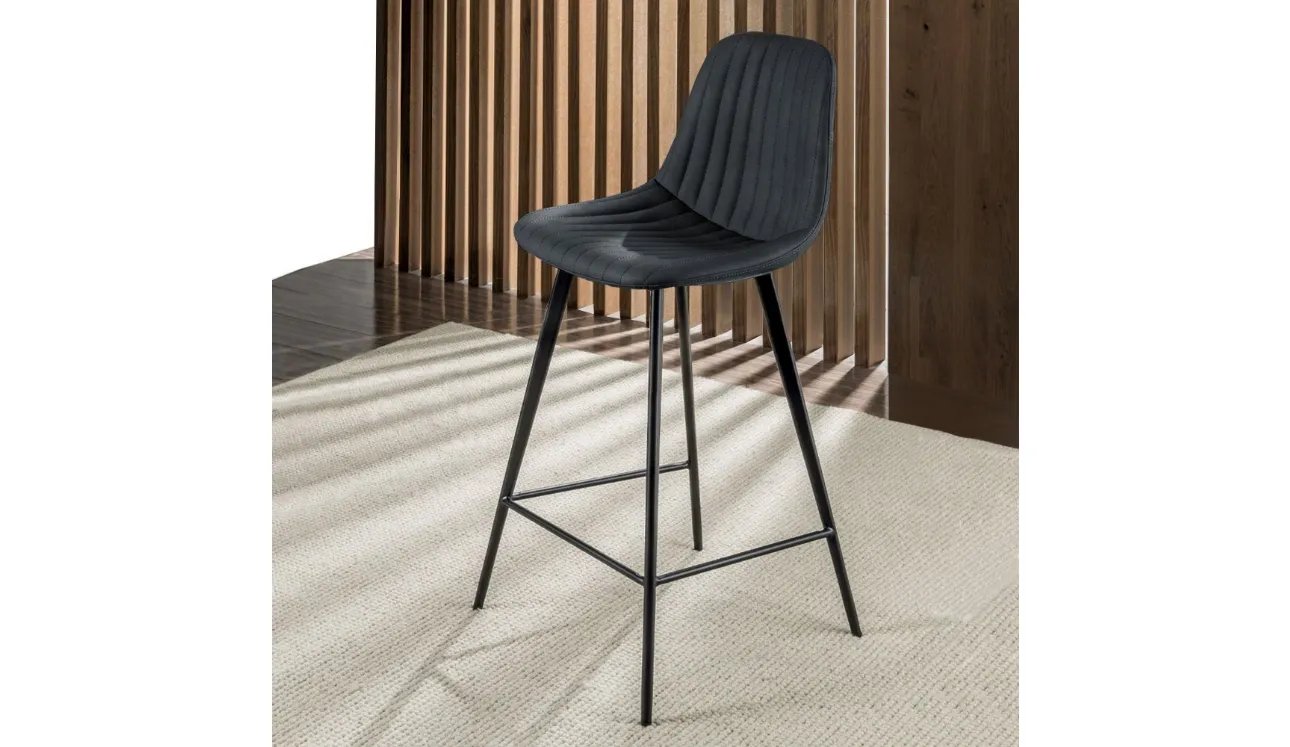 Sgabello Cinquecento Stool 4 gambe 80 di La Seggiola