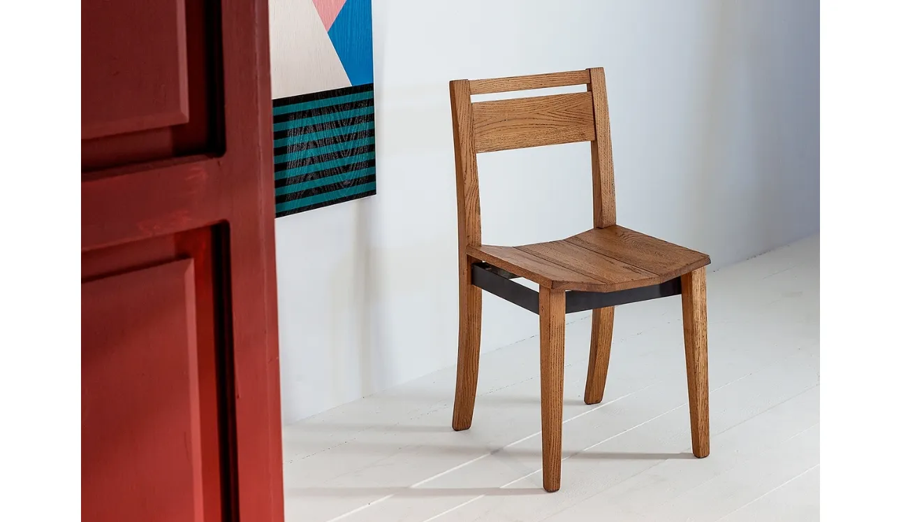 Sedia SD239 in Rovere massello di Devina Nais
