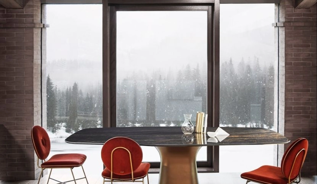 Tavolo in SuperMarmo Podium di Bontempi